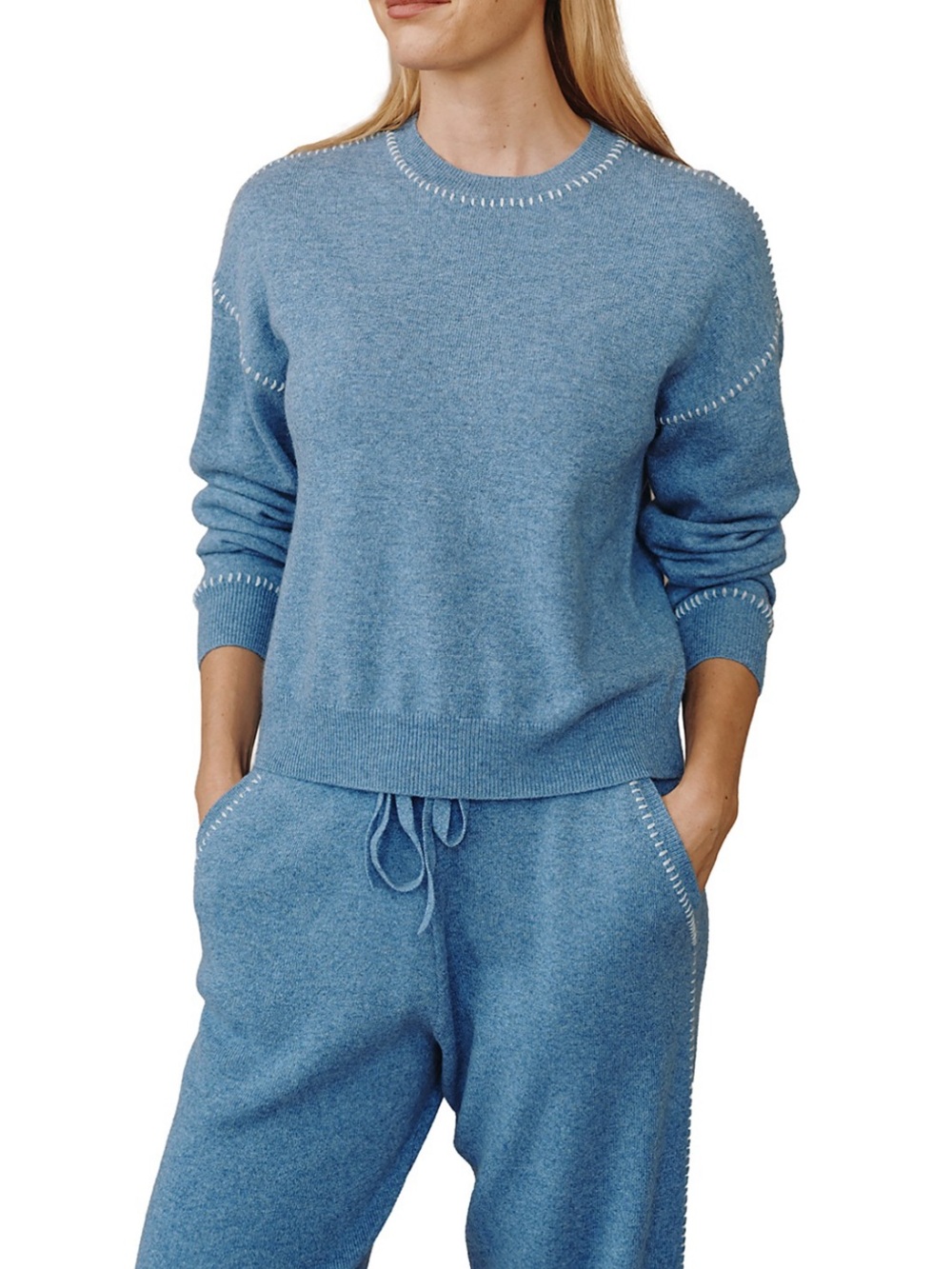 Bell Dahl Whipstitch Crewneck Sweater